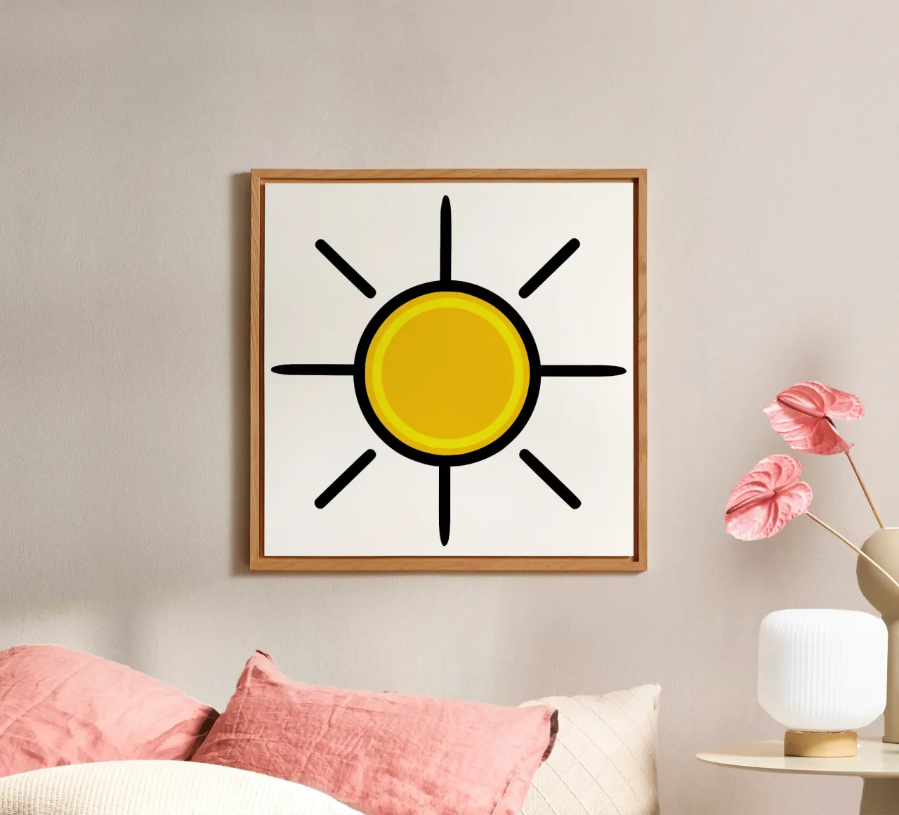 Sole giallo, un po' di colore nella vita alluminio dibond da Bold & Simple