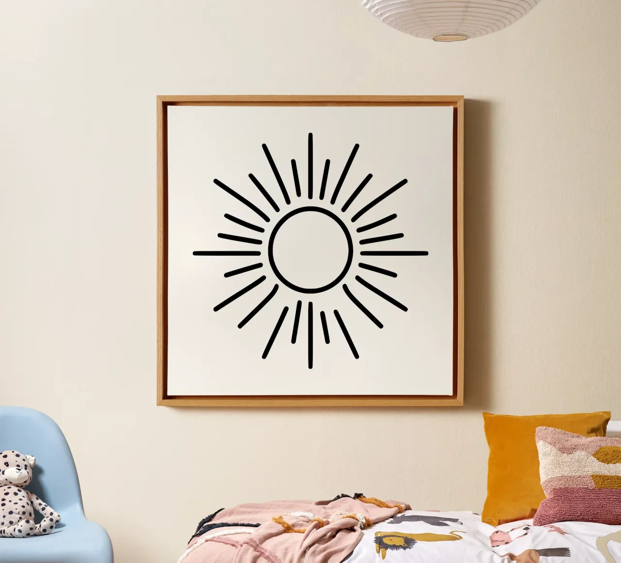 Energia semplice dal sole tela con Cornice a cassetta da Bold & Simple