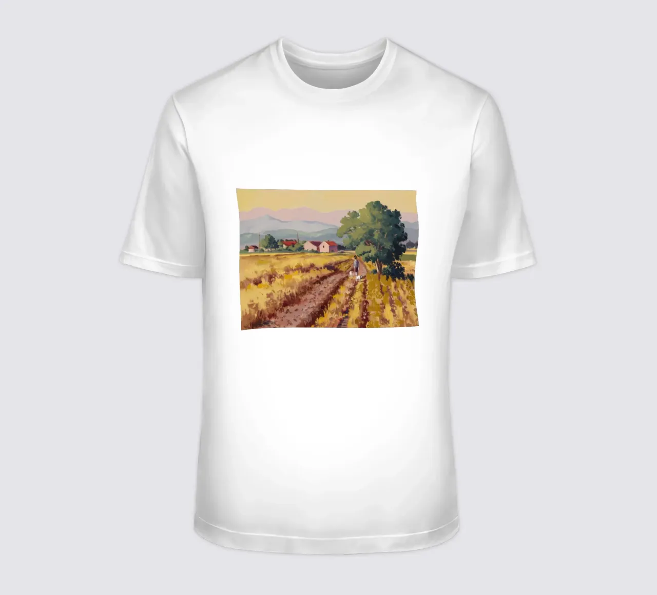 Vigneto toscano Vista t-shirt da Angkasa Mist