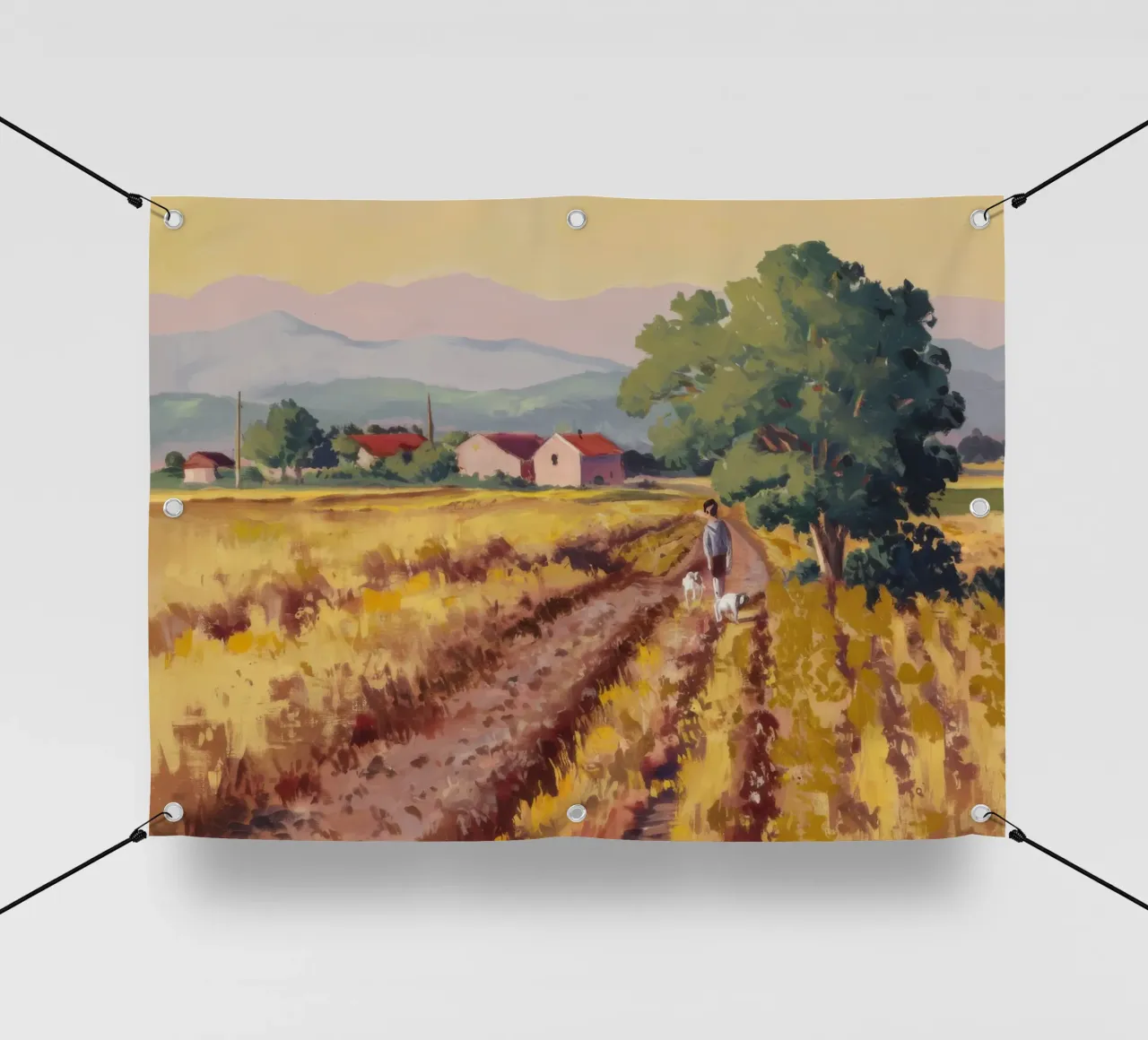 Vigneto toscano Vista telo in pvc da Angkasa Mist