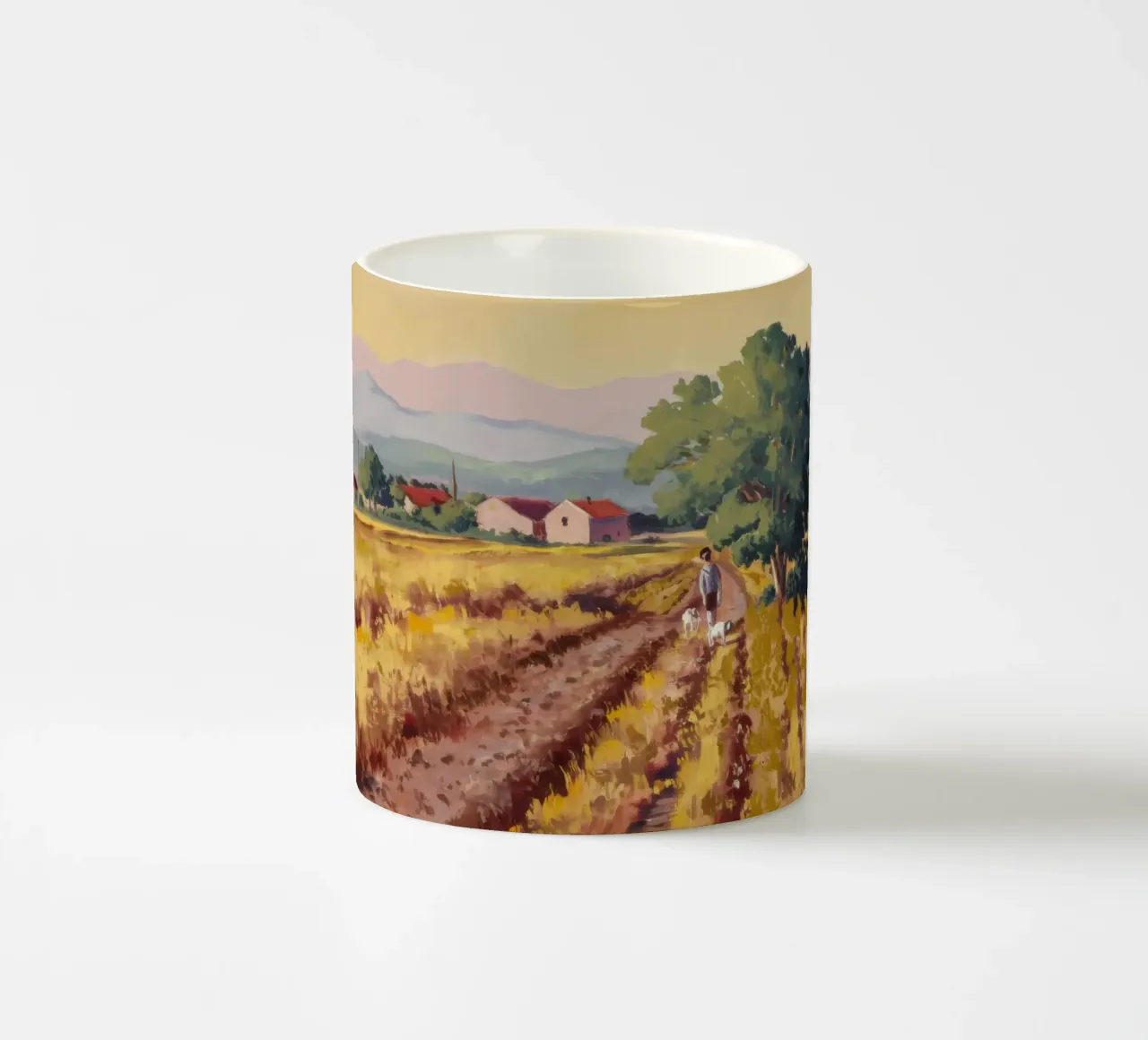Vigneto toscano Vista tazza in ceramica da Angkasa Mist