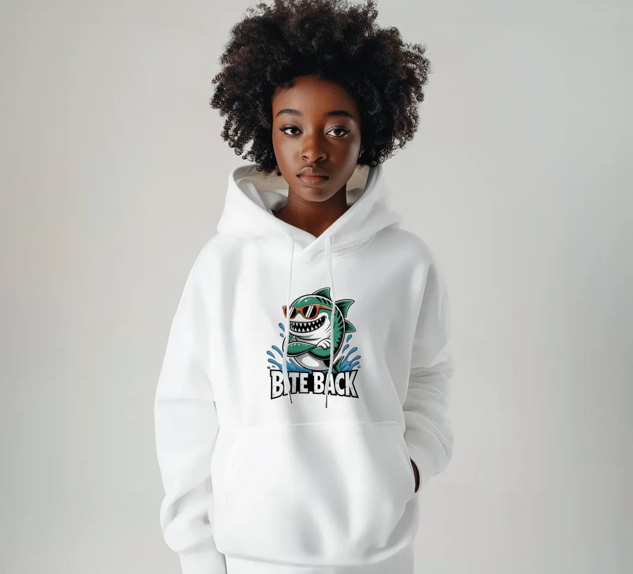 Bite Black felpa con cappuccio da Shirtfantastisch