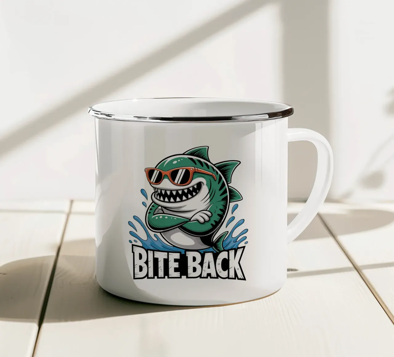 Bite Black tazza in smalto da Shirtfantastisch