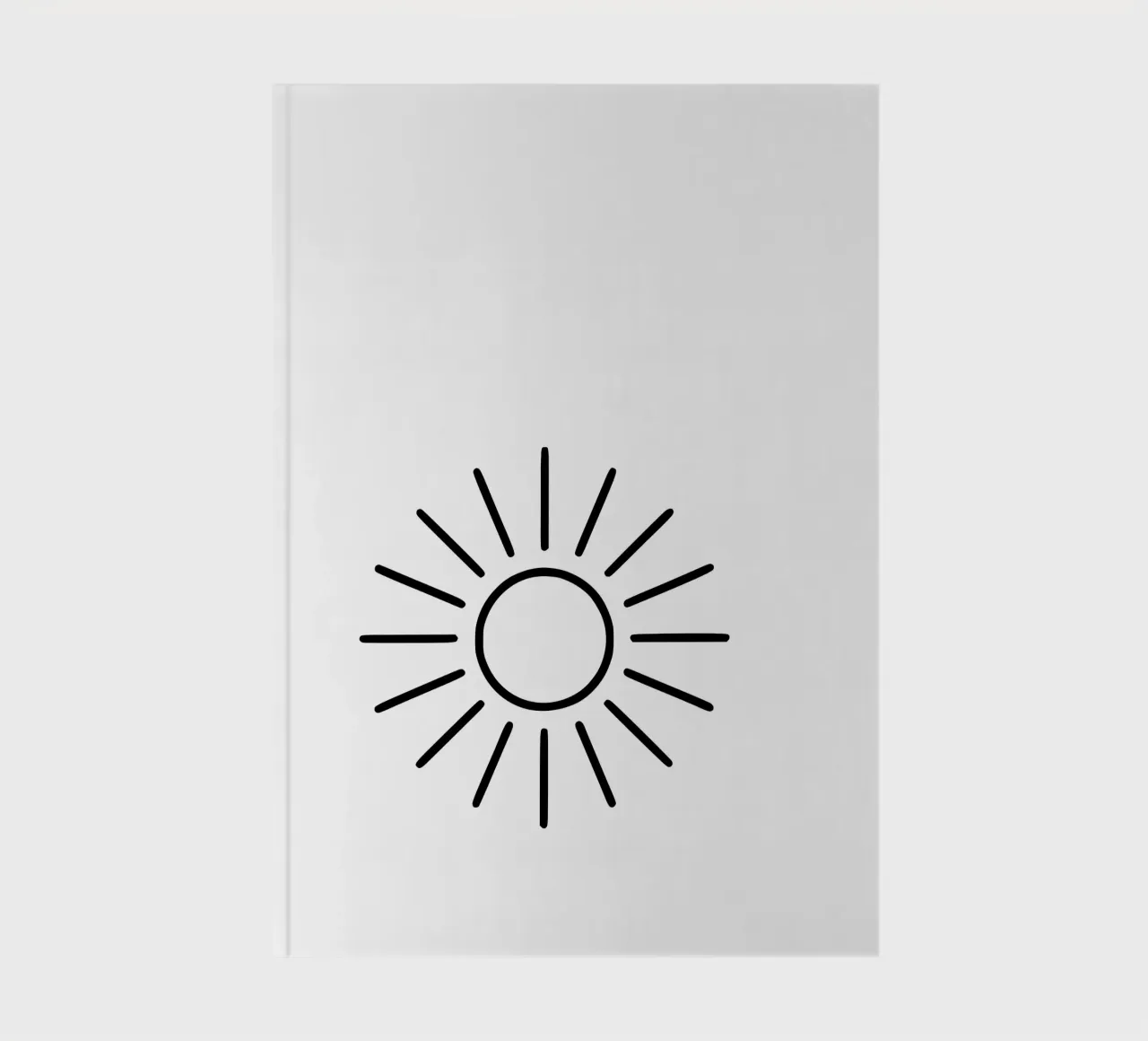 Geometric sunrays - timeless and expressive notebook by Bold & Simple