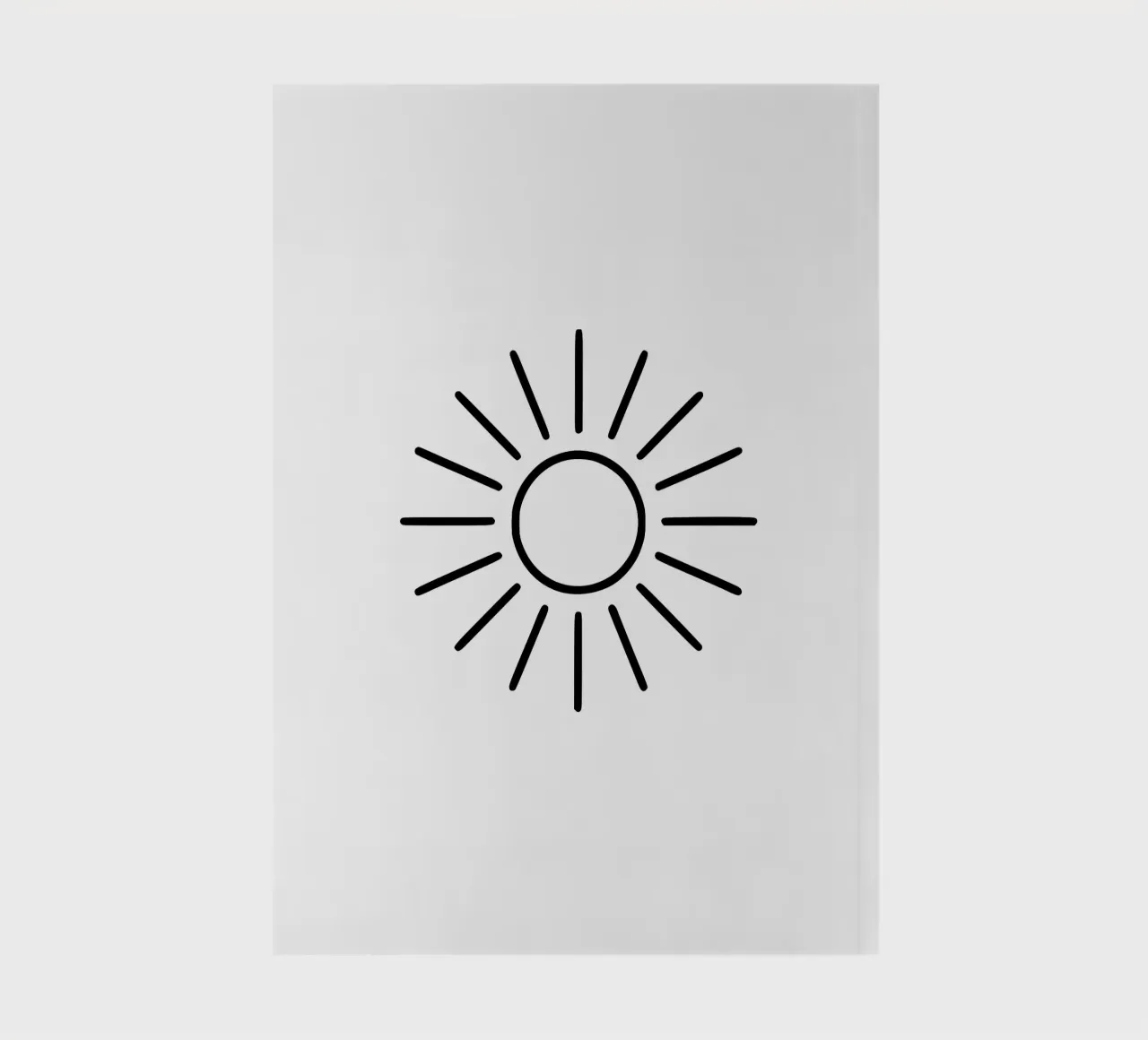 Geometric sunrays - timeless and expressive notebook by Bold & Simple
