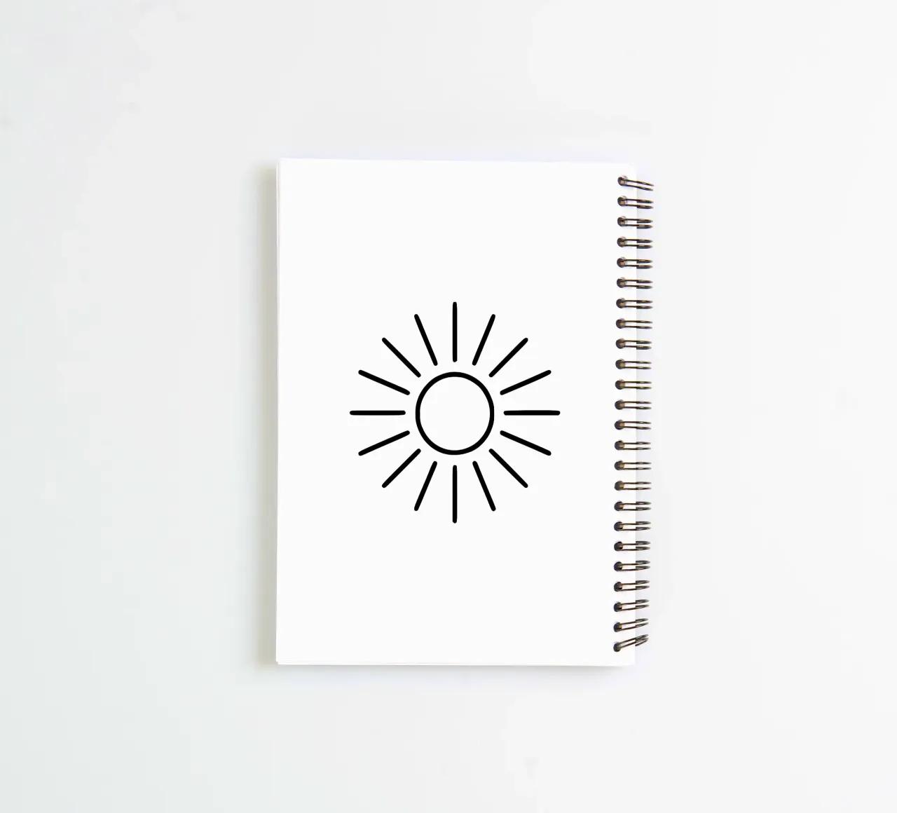 Geometric sunrays - timeless and expressive spiral notebook by Bold & Simple