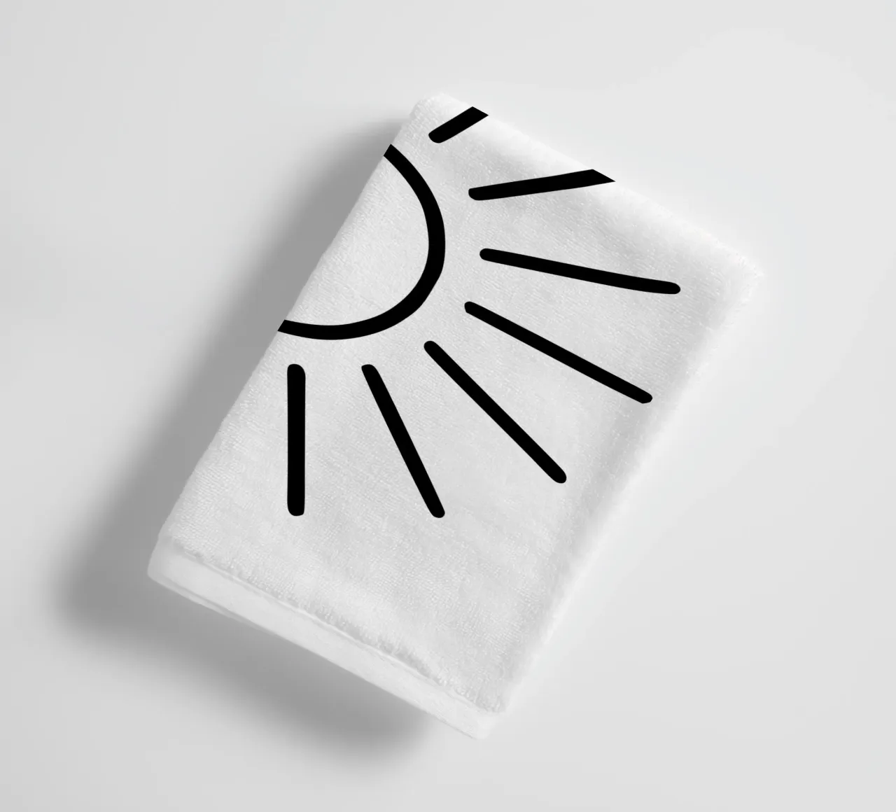 Geometric sunrays - timeless and expressive towel by Bold & Simple