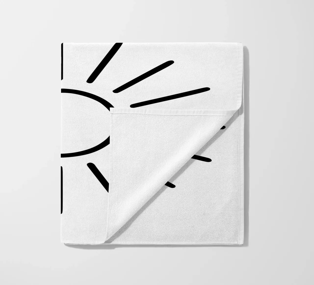 Geometric sunrays - timeless and expressive beach towel by Bold & Simple