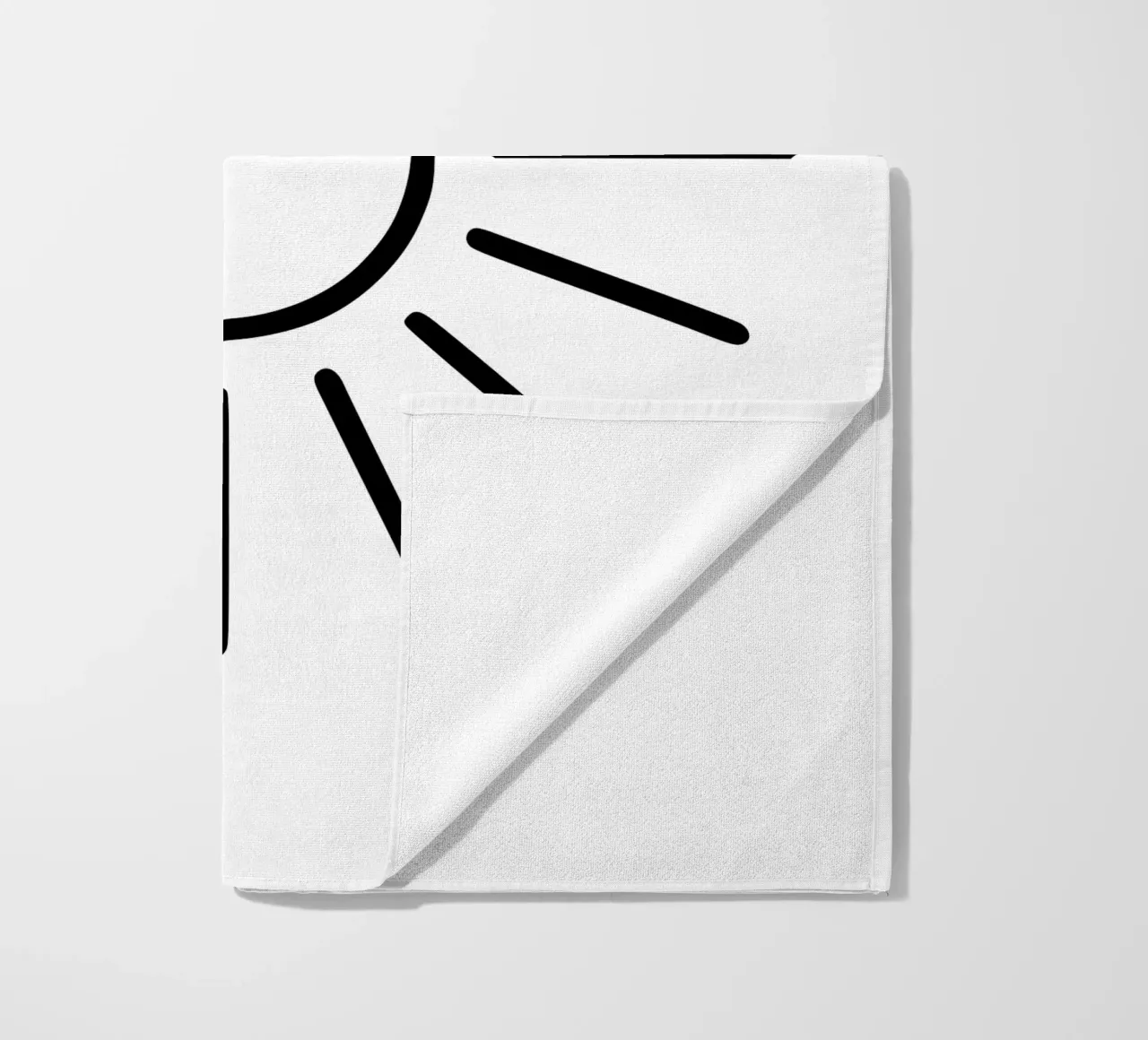 Geometric sunrays - timeless and expressive beach towel by Bold & Simple