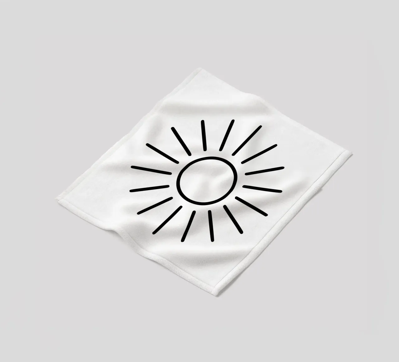 Geometric sunrays - timeless and expressive fleece blanket by Bold & Simple