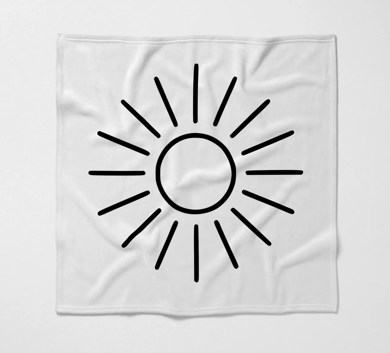 Geometric sunrays - timeless and expressive fleece blanket by Bold & Simple