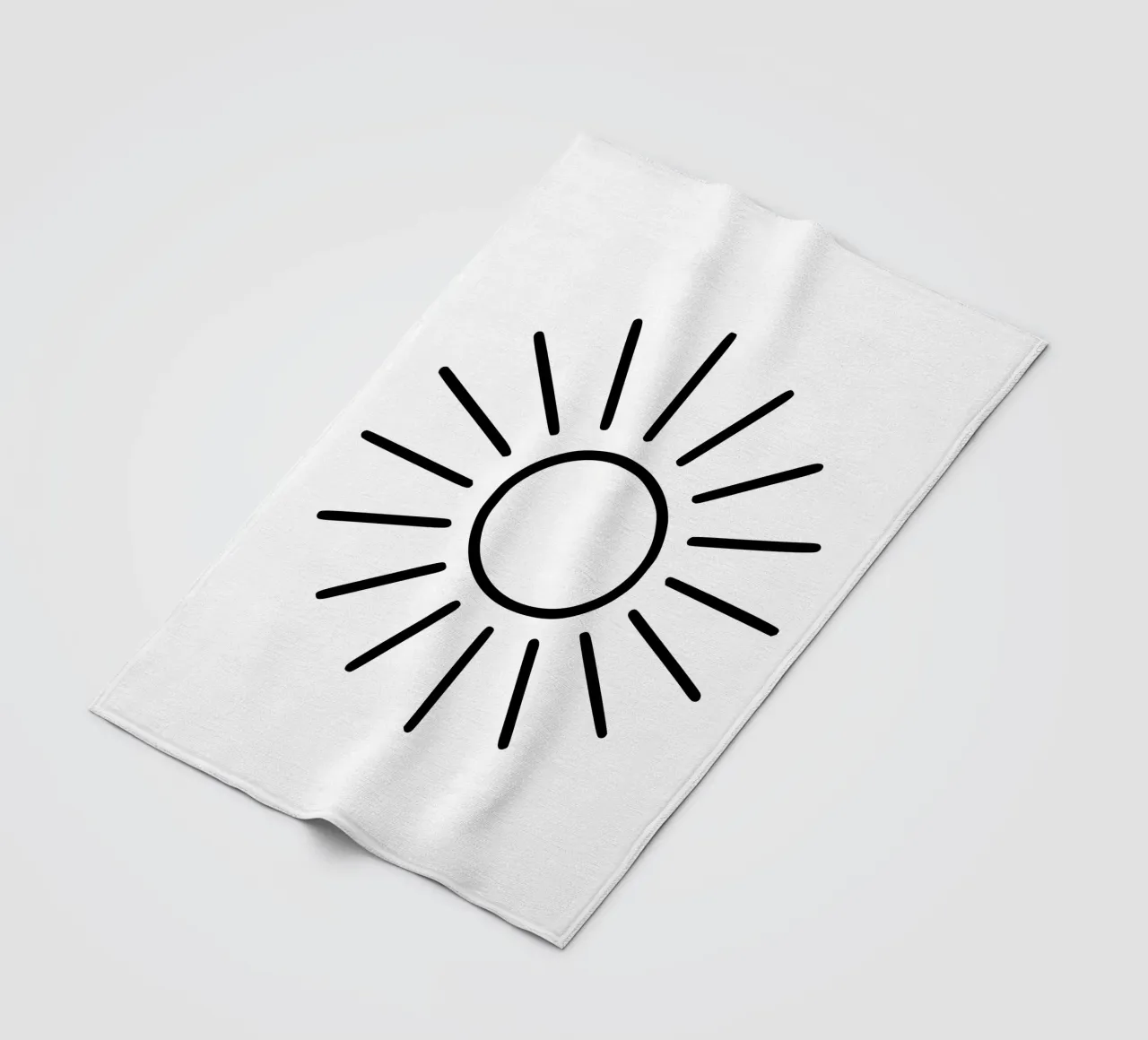 Geometric sunrays - timeless and expressive fleece blanket by Bold & Simple