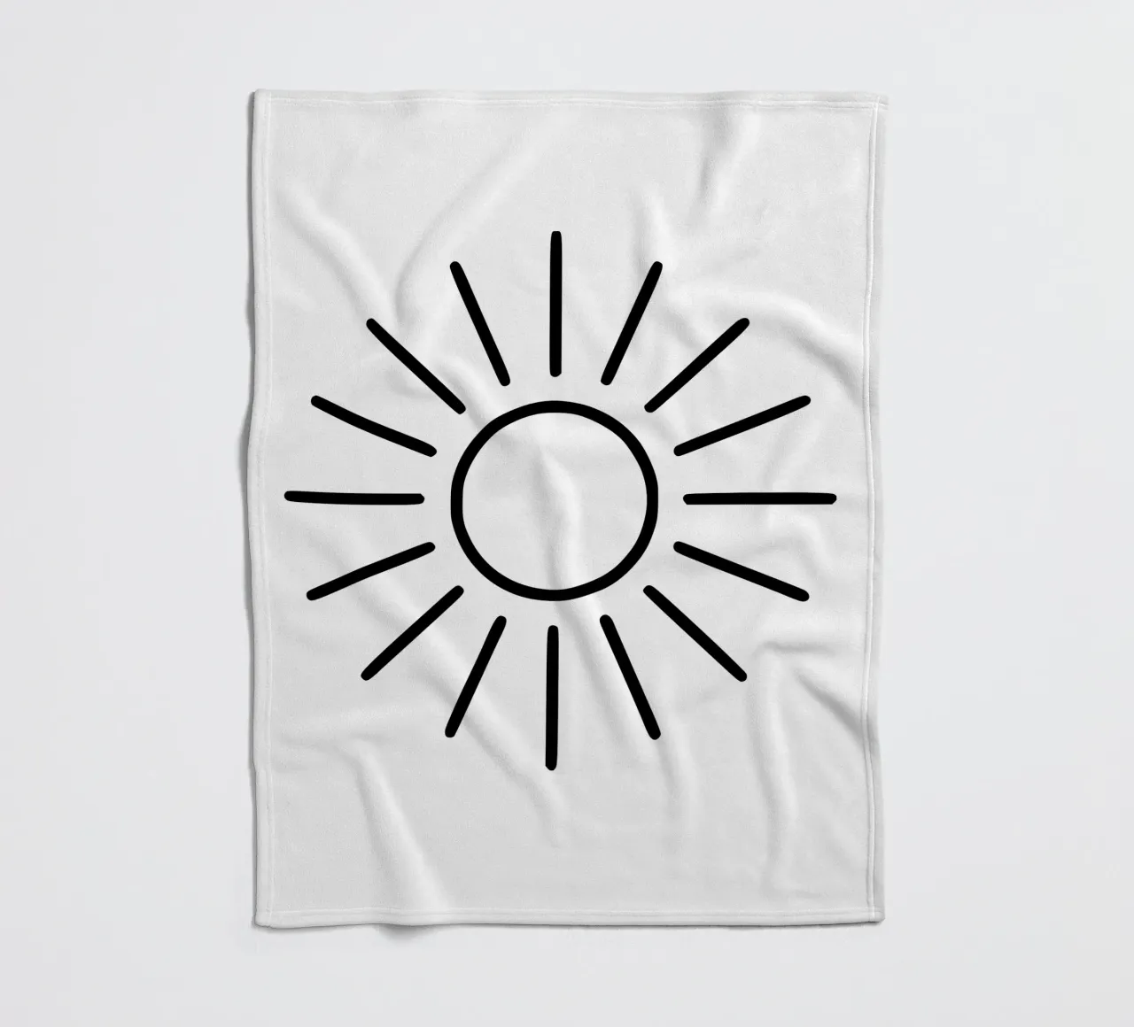 Geometric sunrays - timeless and expressive fleece blanket by Bold & Simple