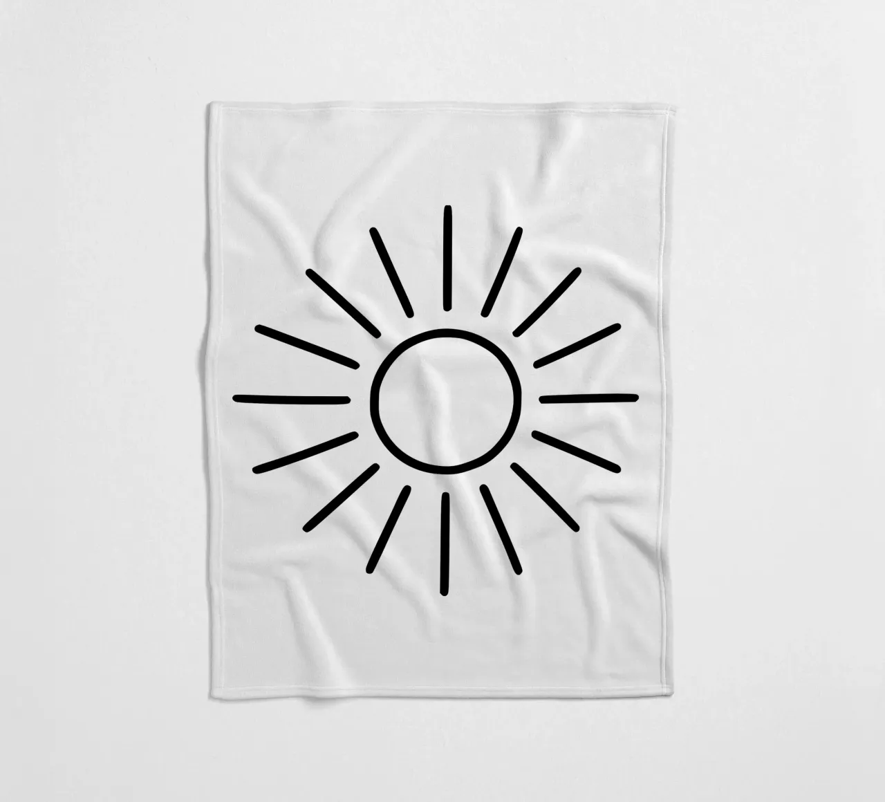 Geometric sunrays - timeless and expressive fleece blanket by Bold & Simple