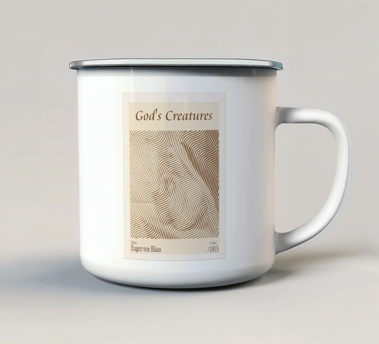 Le creature di Dio - Eugene De Blaas tazza in smalto da Doa Project