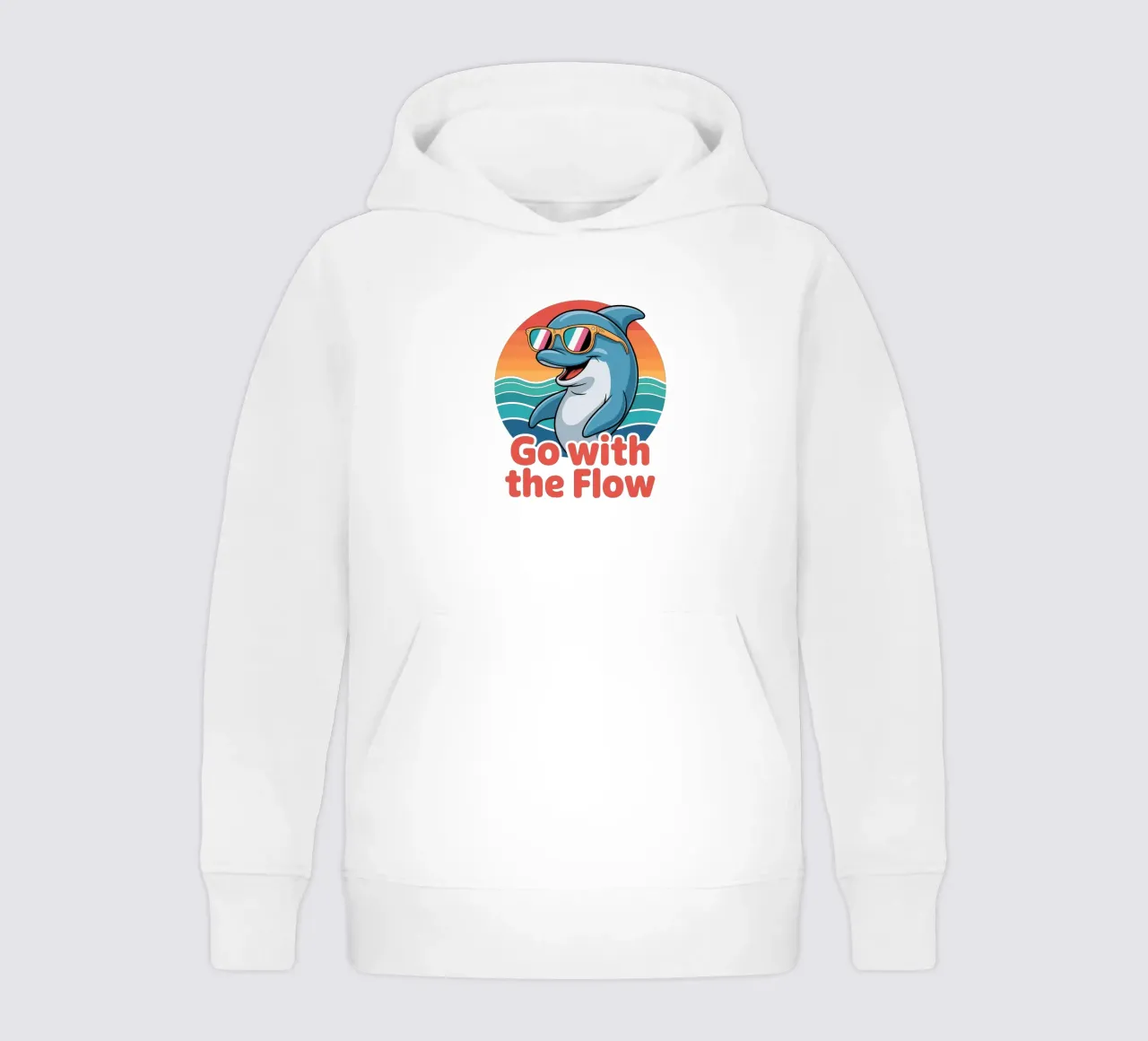 Go with the Flow felpa bambino con cappuccio da Shirtfantastisch