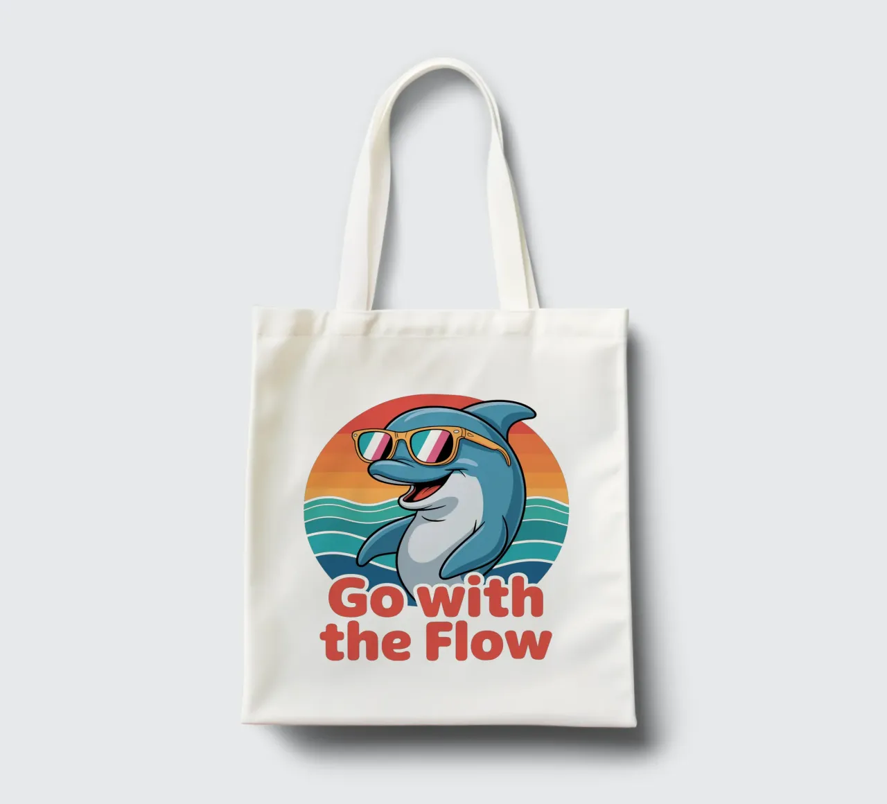 Go with the Flow borsa in juta da Shirtfantastisch