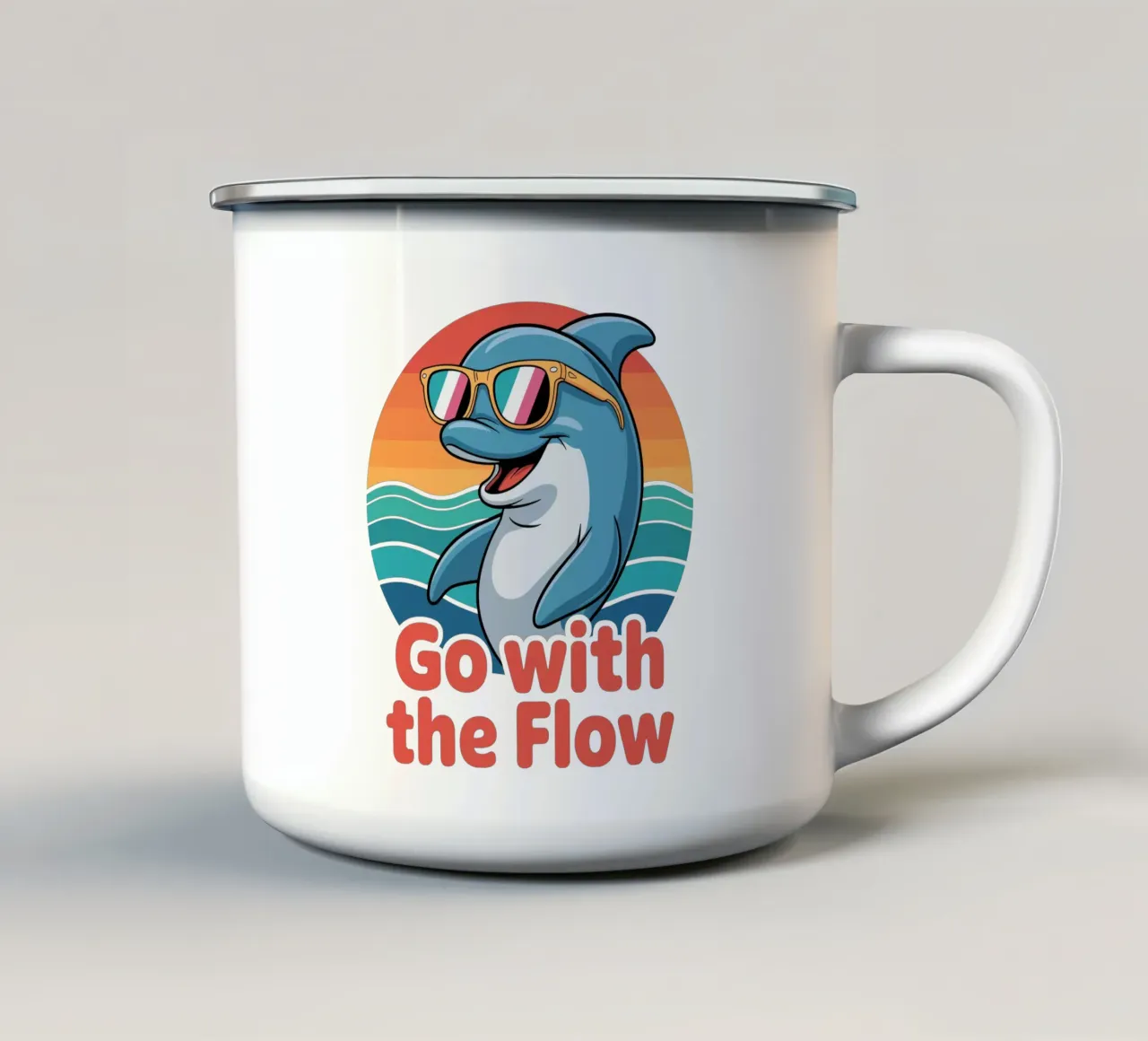 Go with the Flow tazza in smalto da Shirtfantastisch