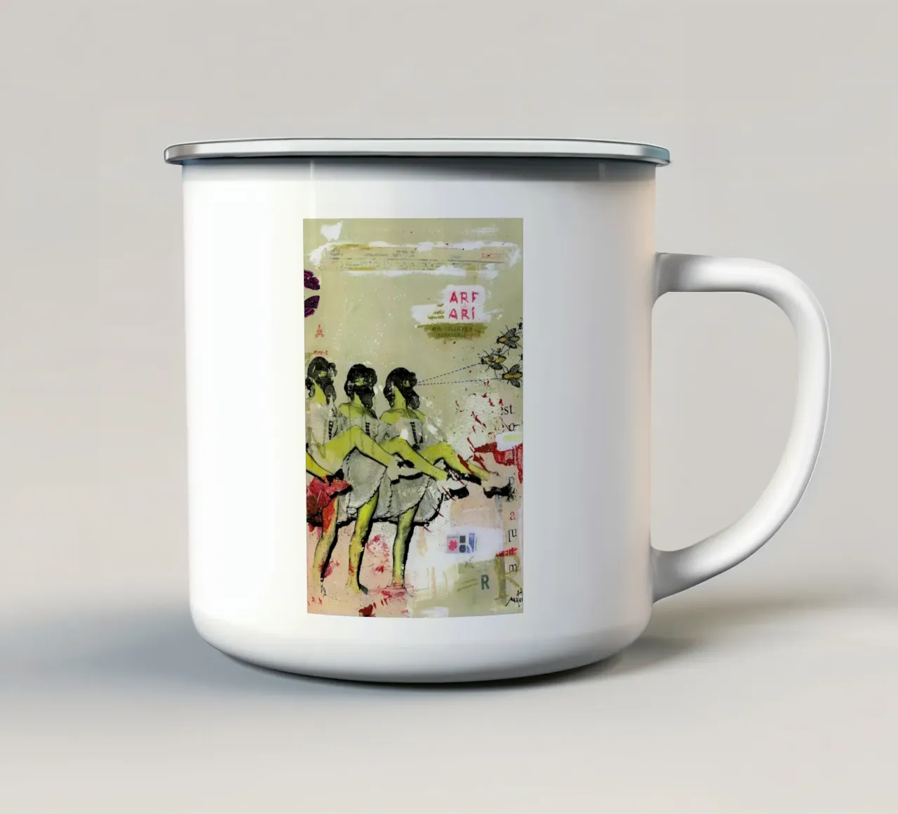 Abeilles tueuses tazza in smalto da Tameo
