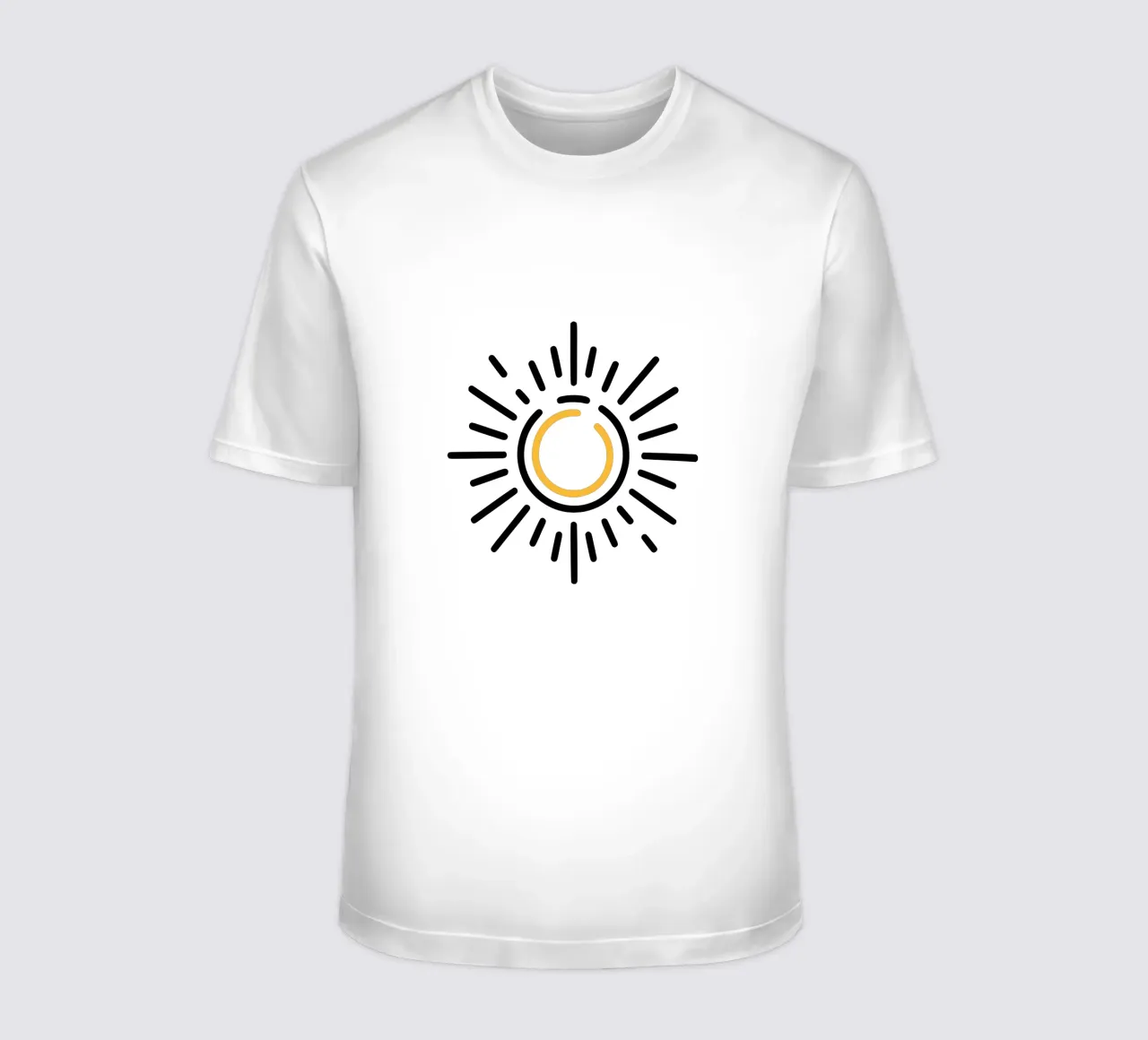 Il sole nel minimalismo: un design radioso per la vostra casa t-shirt da Bold & Simple