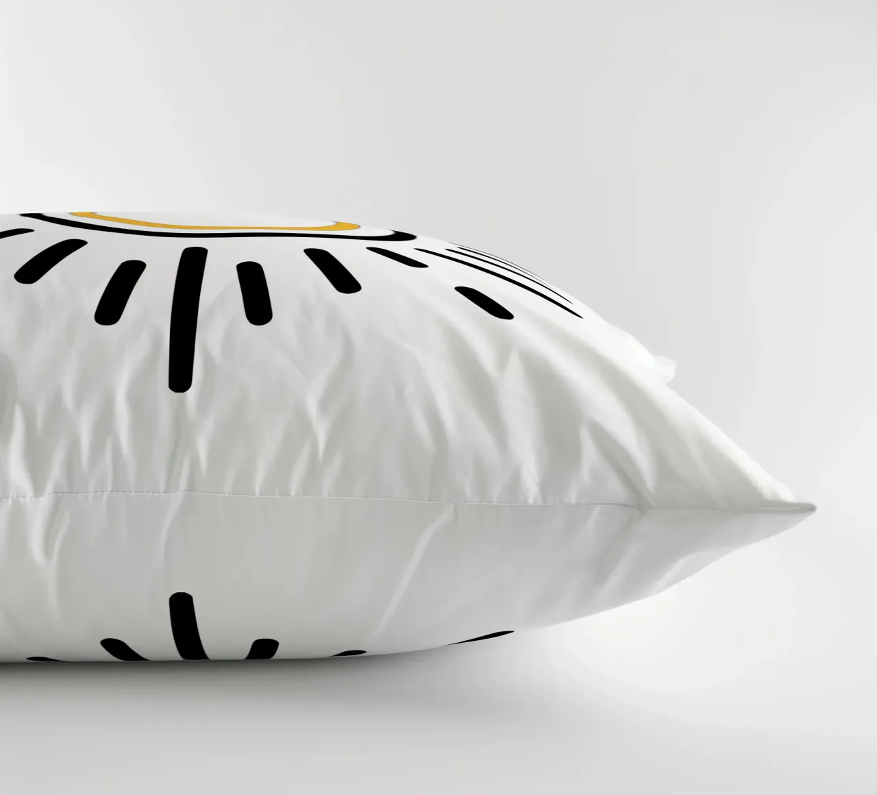 Sun in minimalism - radiant design for your home decorative cushion by Bold & Simple