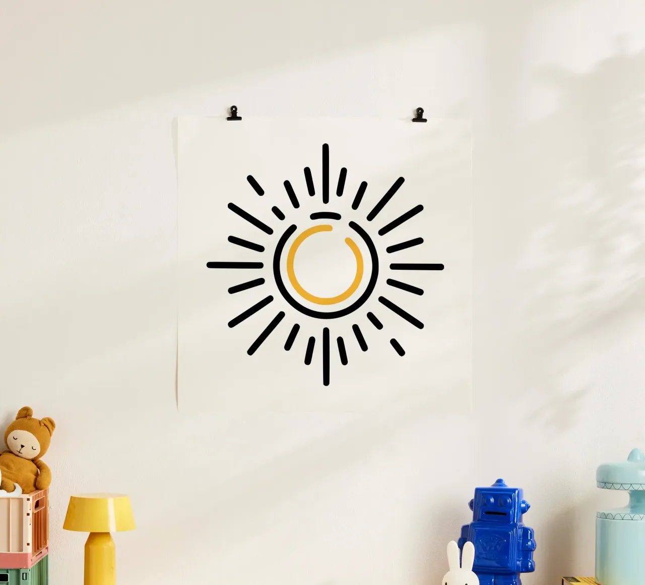 Sun in minimalism - radiant design for your home hahnemühle by Bold & Simple