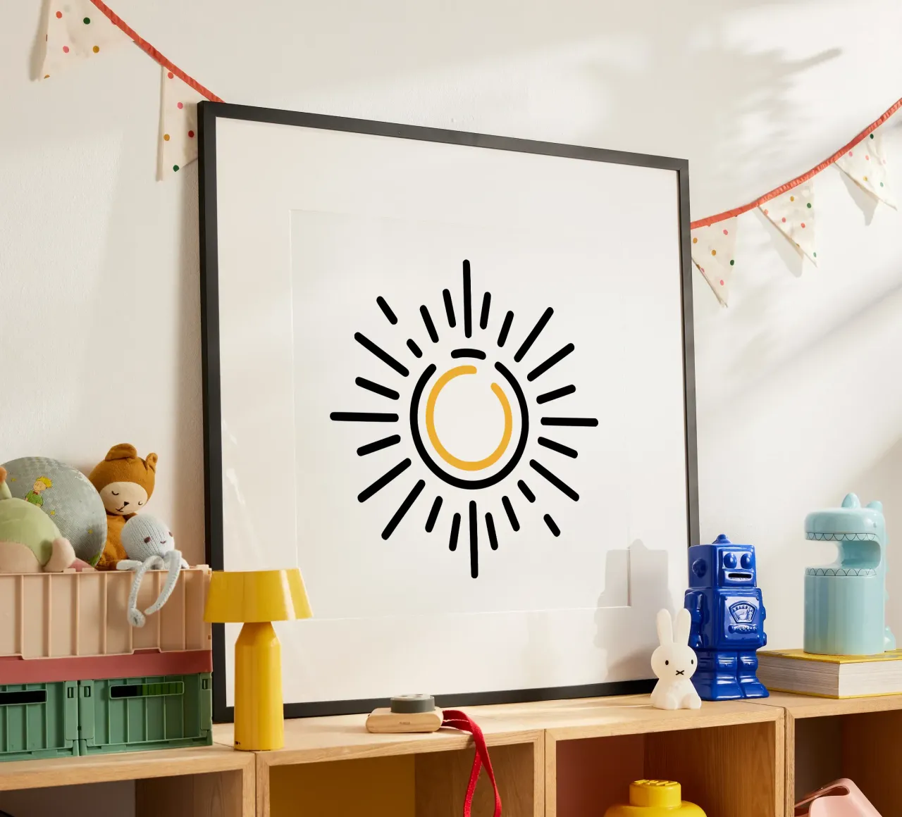 Sun in minimalism - radiant design for your home hahnemühle by Bold & Simple