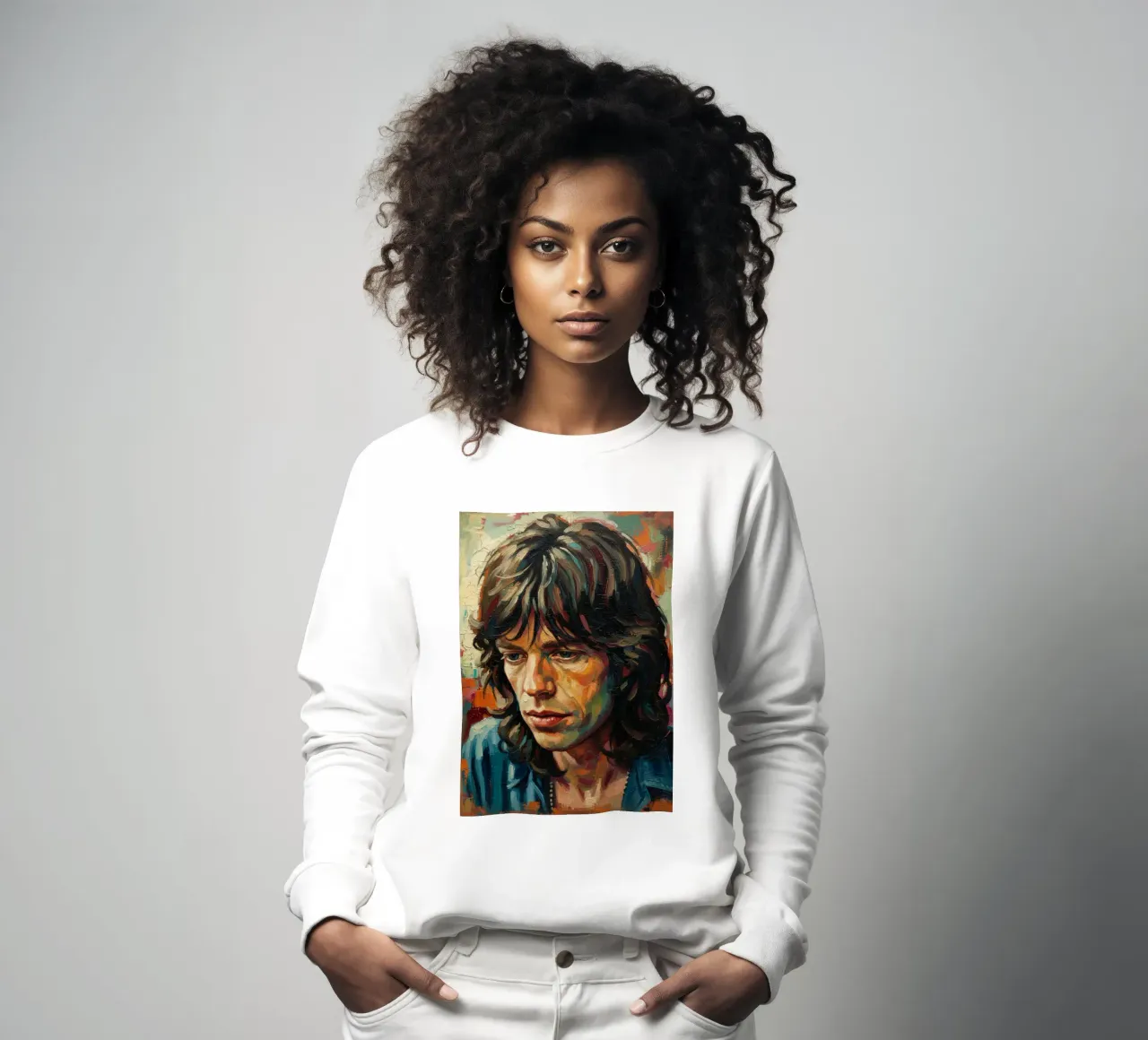 Arte di Mick Jagger felpa da Lembayung art