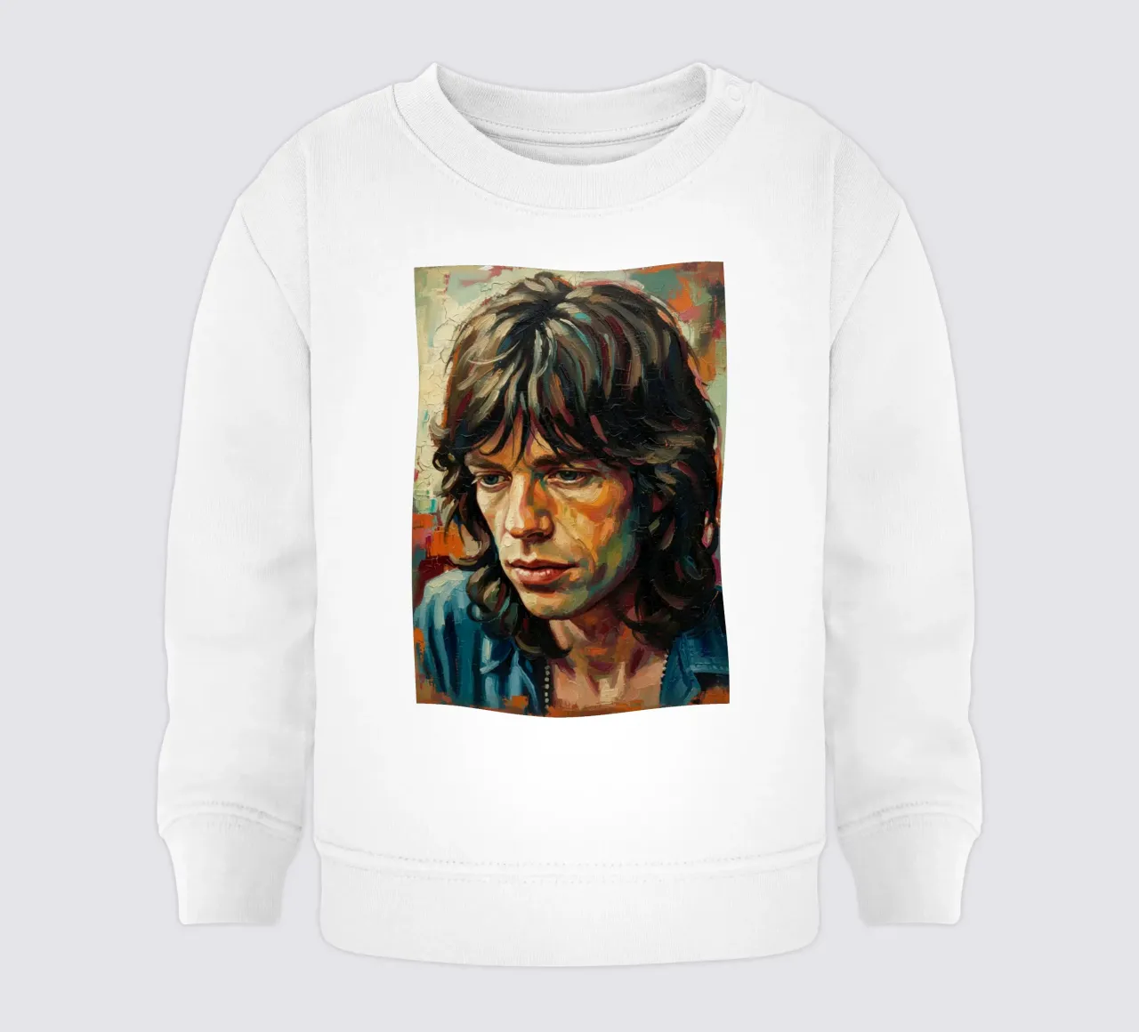 Arte di Mick Jagger felpa neonato da Lembayung art