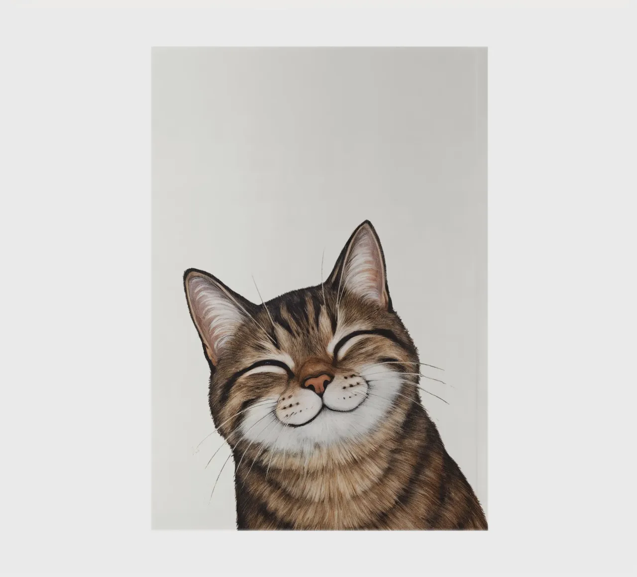 Smiling cat - cat portrait for a good mood notebook by KidzStudio