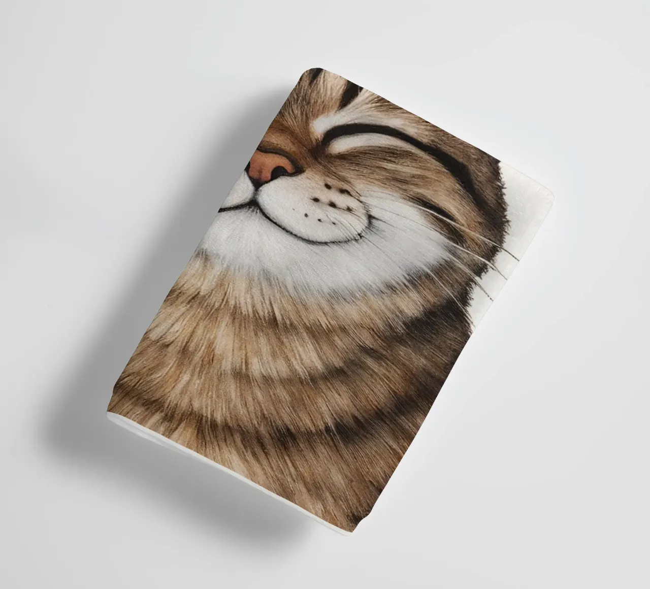 Smiling cat - cat portrait for a good mood towel by KidzStudio