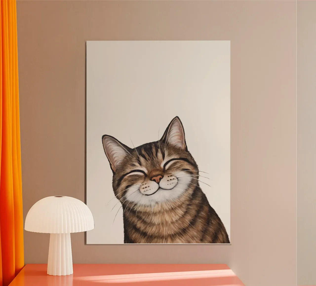 Smiling cat - cat portrait for a good mood hahnemühle by KidzStudio