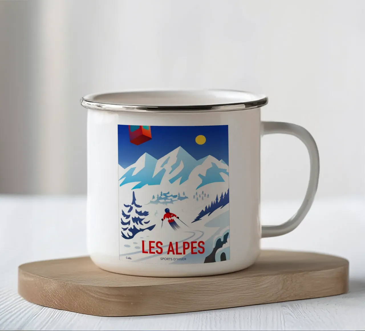 Le Alpi tazza in smalto da C.WILL