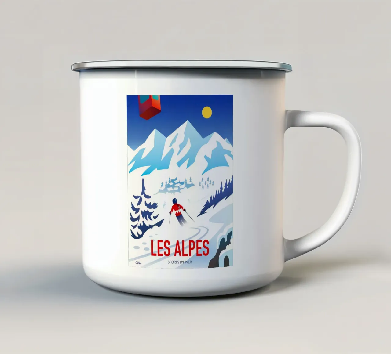 Le Alpi tazza in smalto da C.WILL