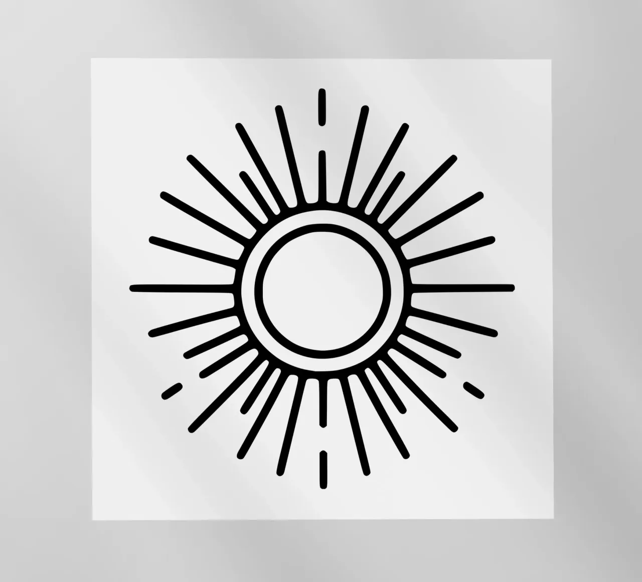 Una luminosità sottile: un sole minimalista pellicola backlit da Bold & Simple