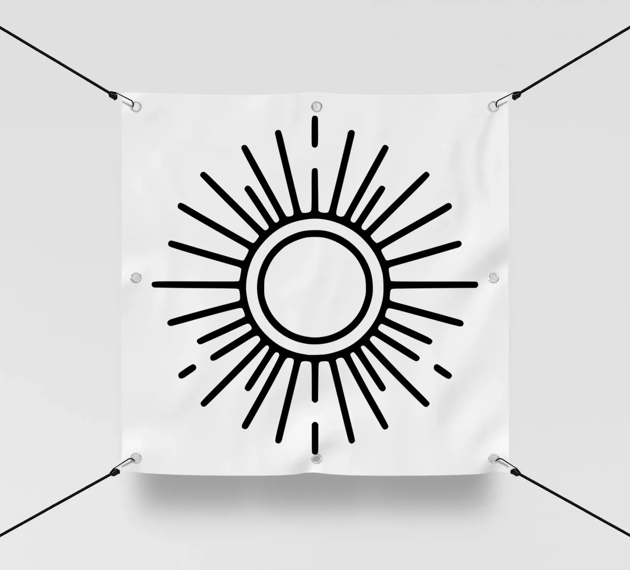 Una luminosità sottile: un sole minimalista telo in pvc da Bold & Simple