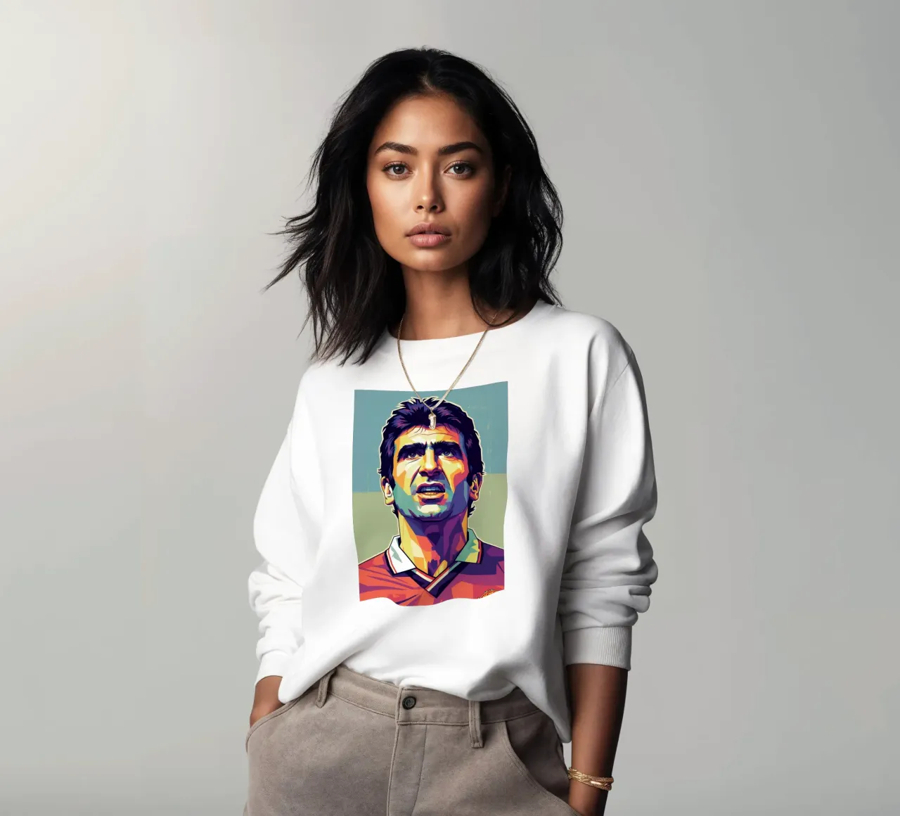 Erick Cantona WPAP art felpa da Hantamrata