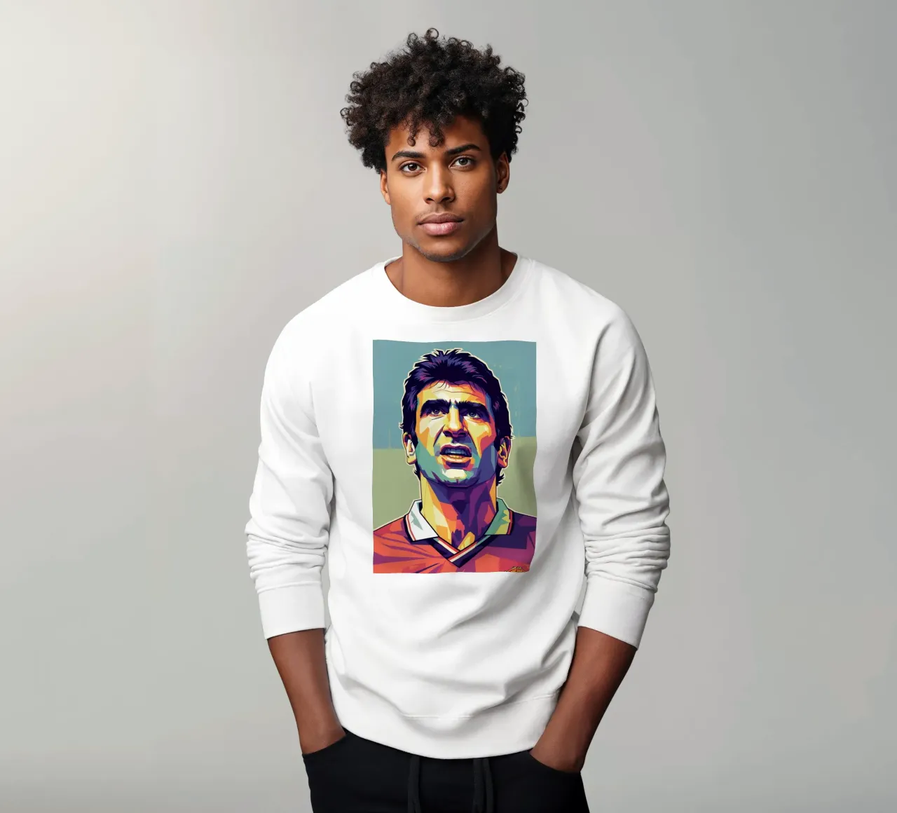 Erick Cantona WPAP art felpa da Hantamrata