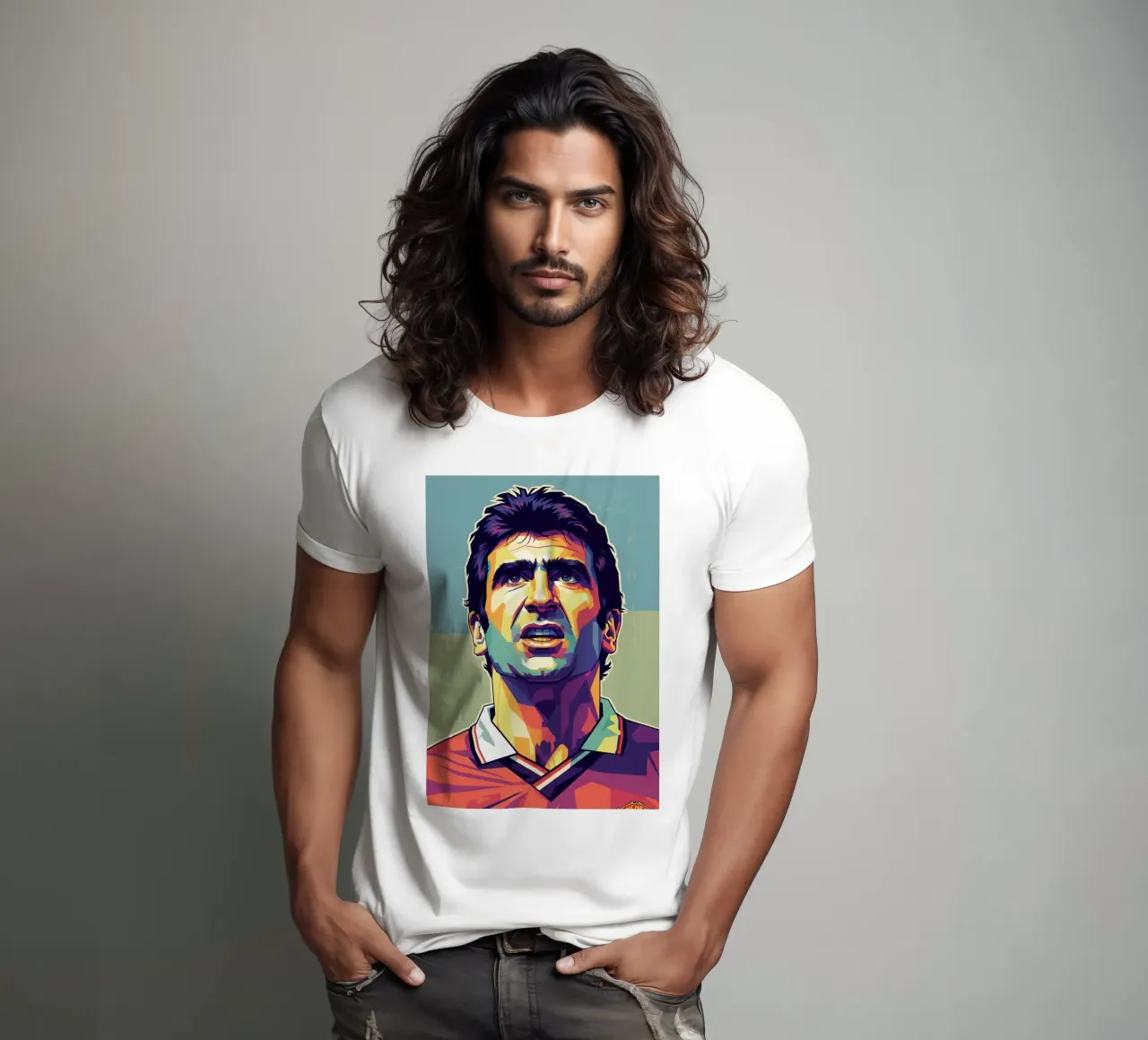 Erick Cantona WPAP art t-shirt da Hantamrata