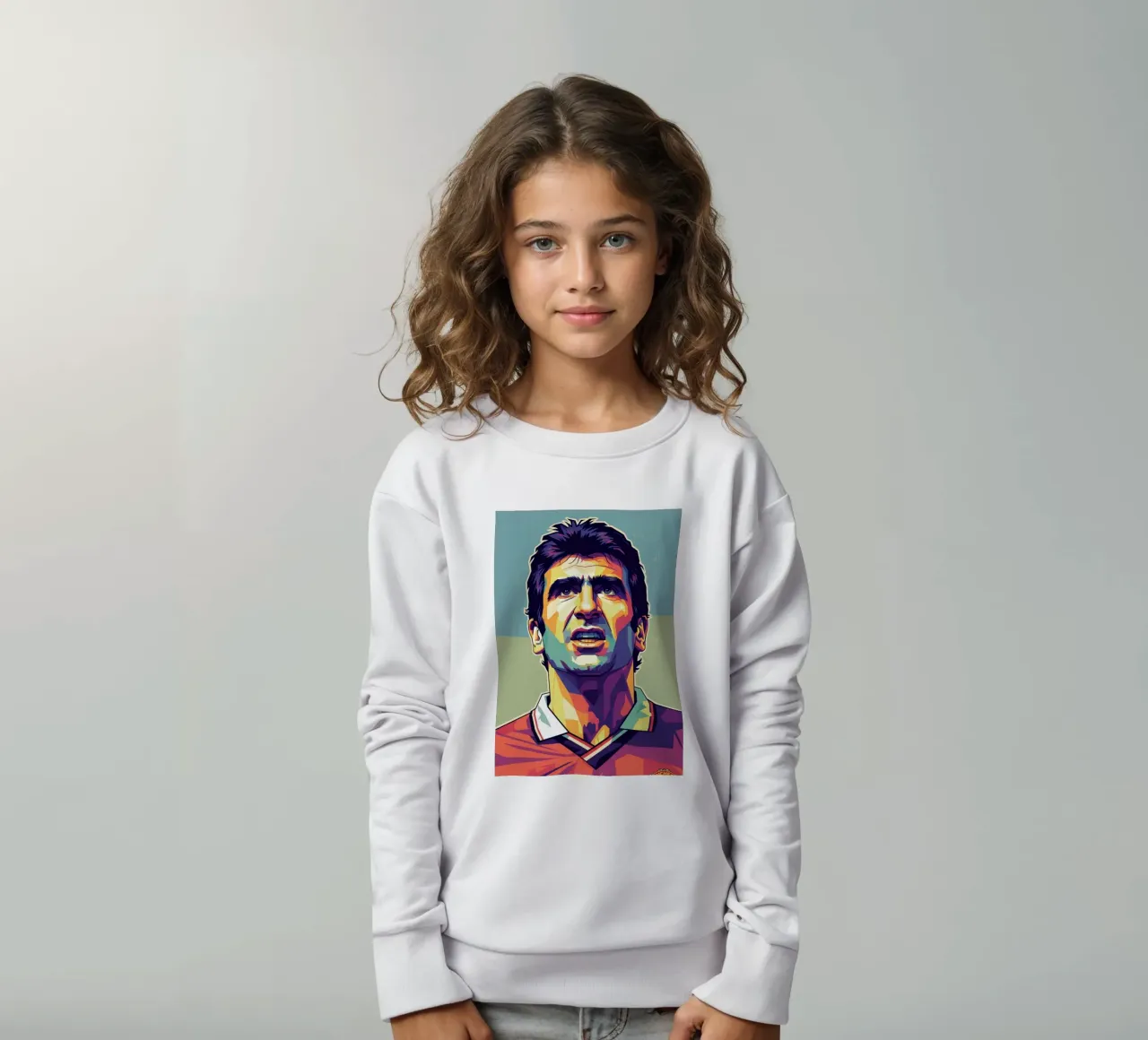 Erick Cantona WPAP art felpa bambino da Hantamrata