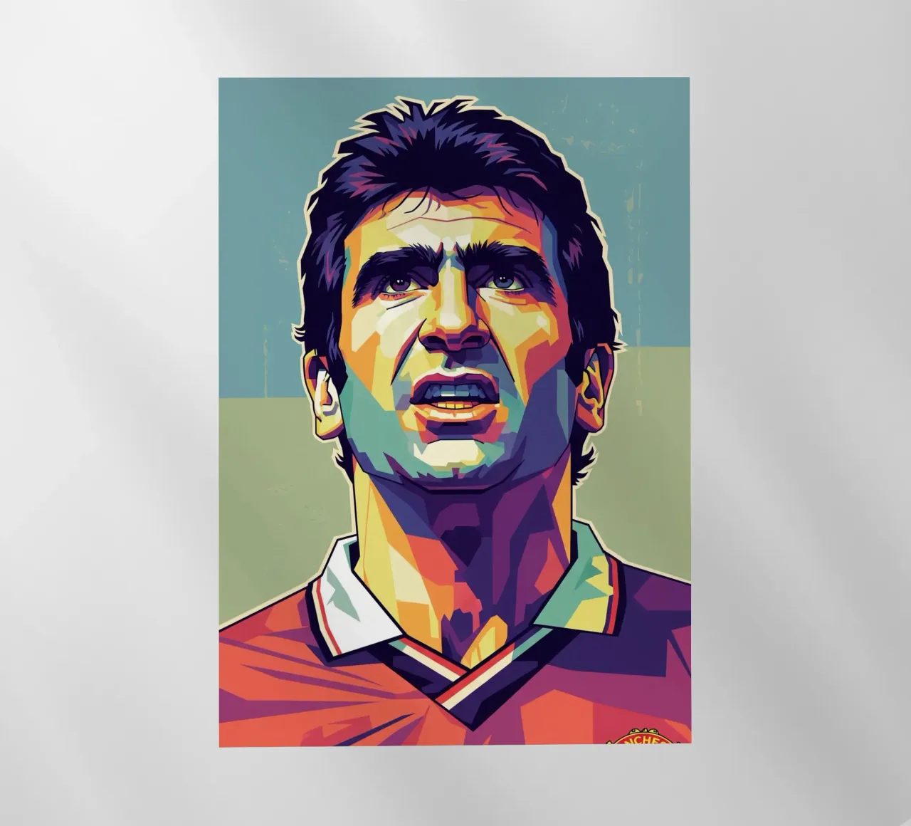 Erick Cantona WPAP art pellicola backlit da Hantamrata