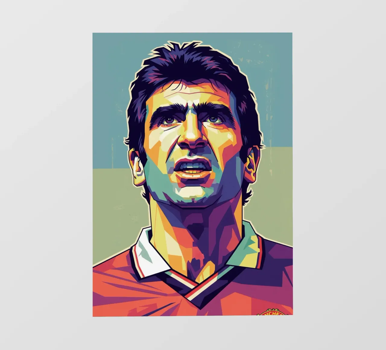 Erick Cantona WPAP art pellicola backlit da Hantamrata