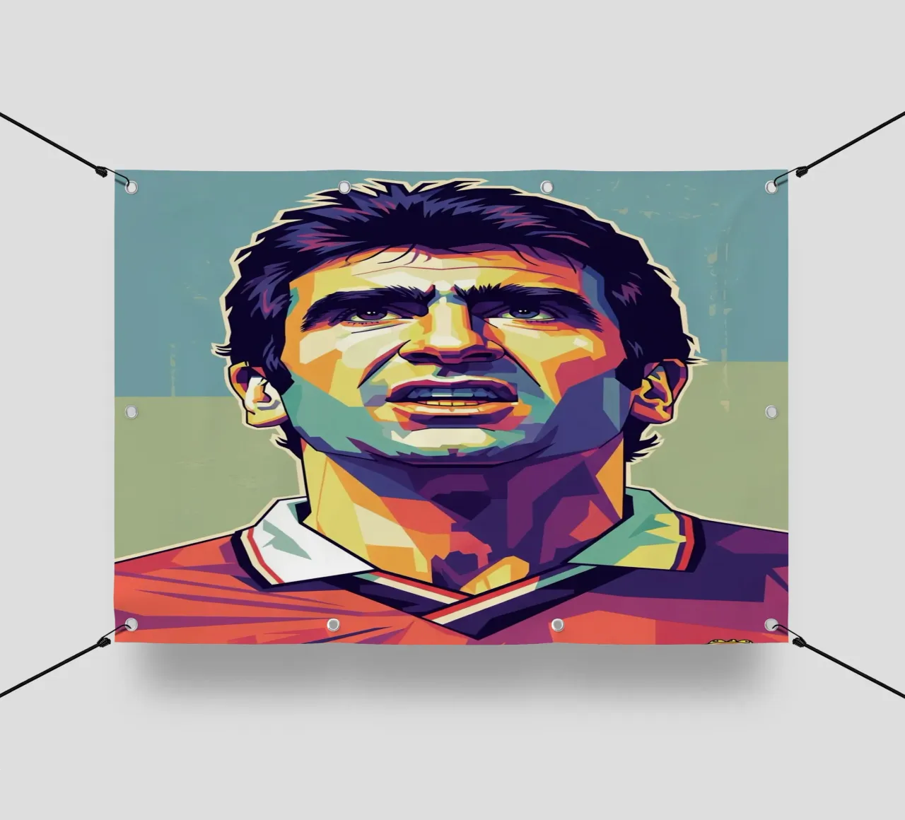 Erick Cantona WPAP art telo in pvc da Hantamrata