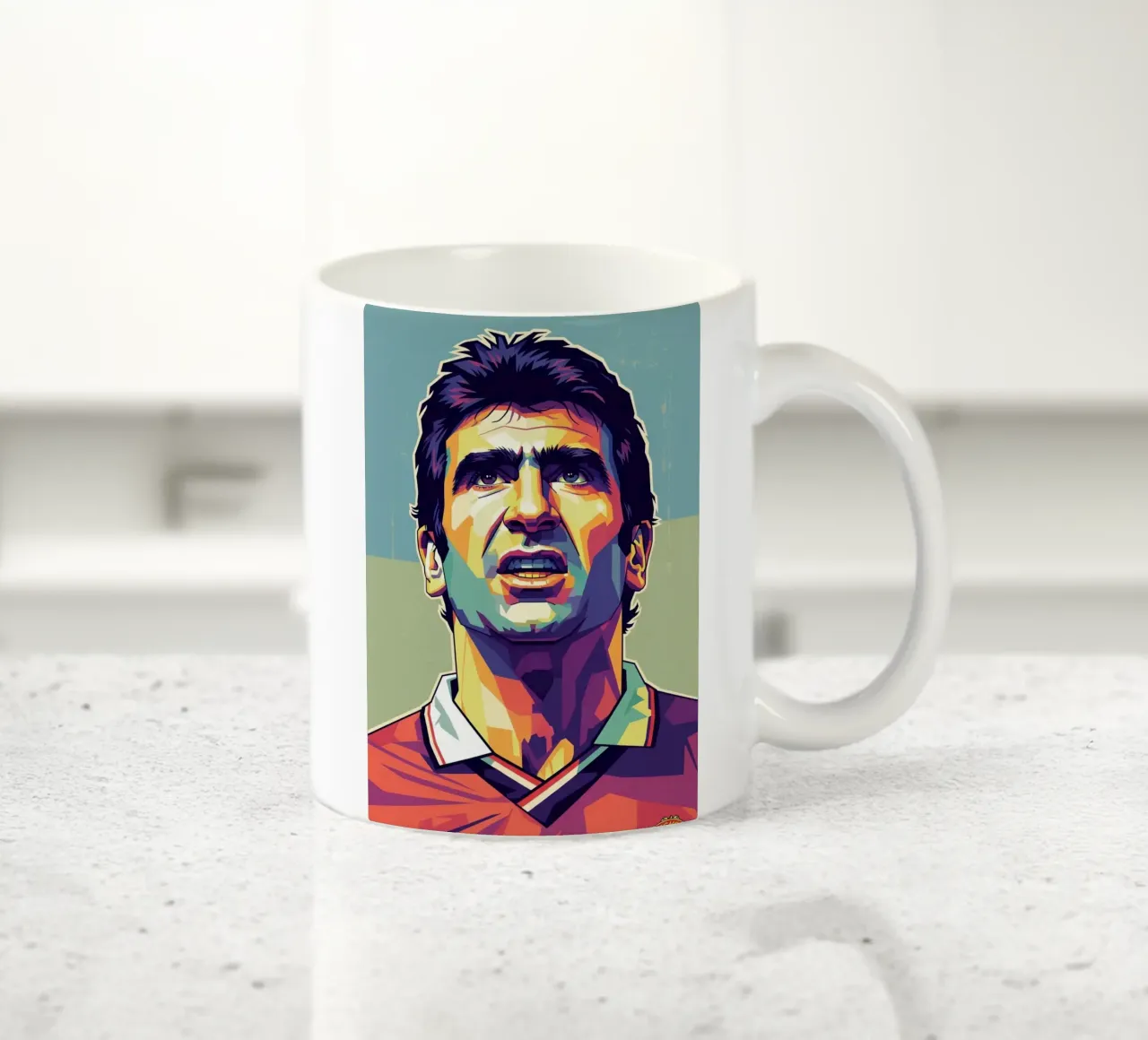 Erick Cantona WPAP art tazza in ceramica da Hantamrata