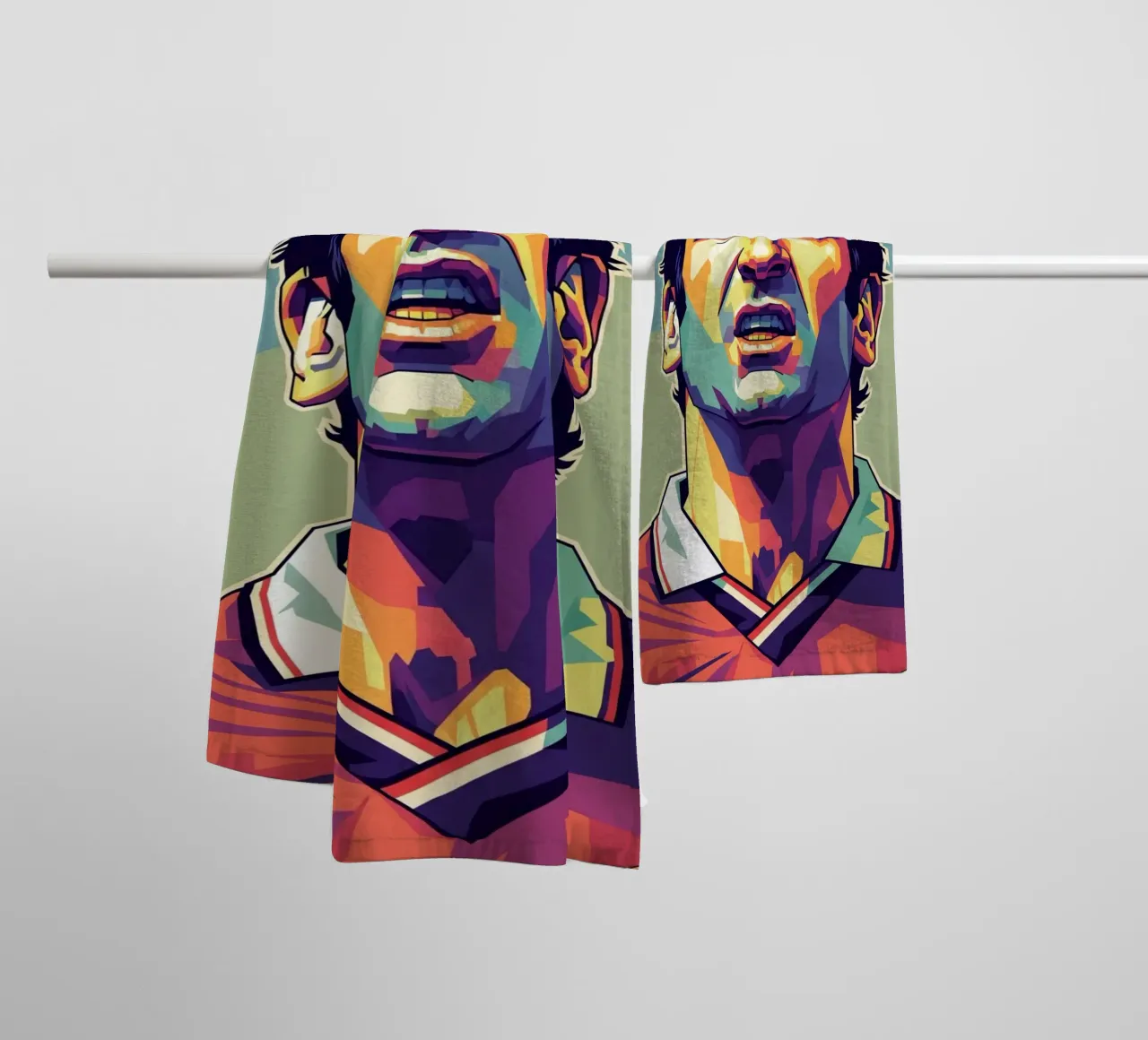 Erick Cantona WPAP art asciugamano da bagno da Hantamrata