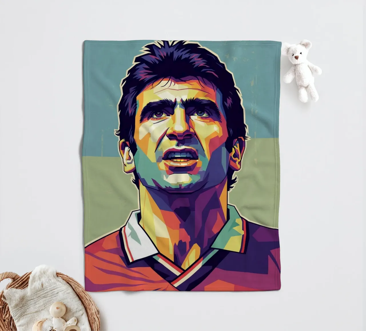 Erick Cantona WPAP art coperta in pile da Hantamrata