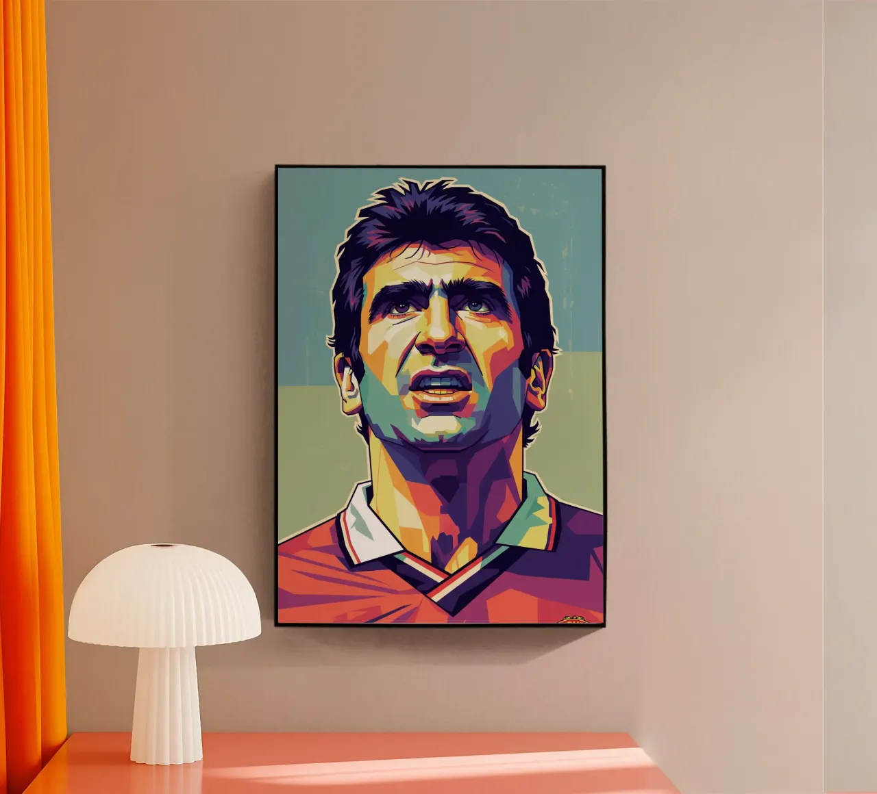 Erick Cantona WPAP art plexiglass da Hantamrata