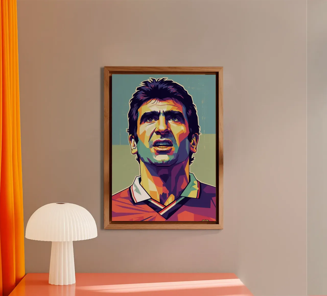 Erick Cantona WPAP art alluminio dibond da Hantamrata