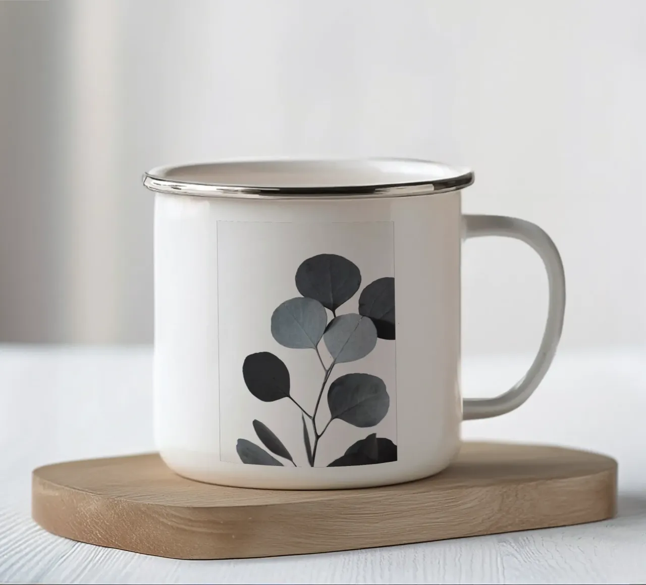 blue green hues dried eucalyptus branches 2 of 3 tazza in smalto da Studio Nahili