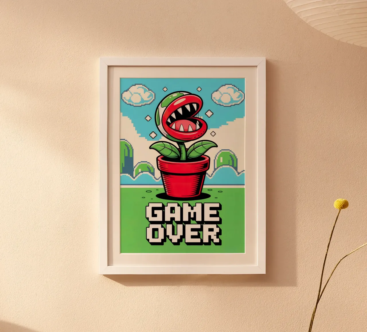 Super Mario Game Over carta hahnemühle da Fleur de Lys